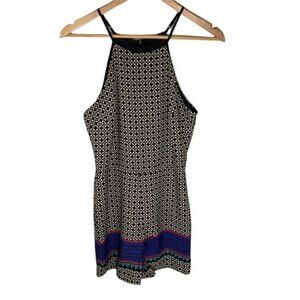 Anna Grace Sleeveless Black Romper Small Summer Festival Casual